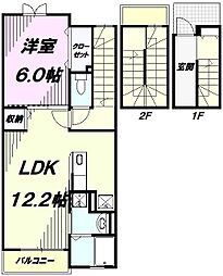 ムーンダスト・ガーデン 3階1LDKの間取り