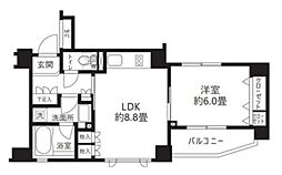 クリオ渋谷ラ・モード 3階1LDKの間取り