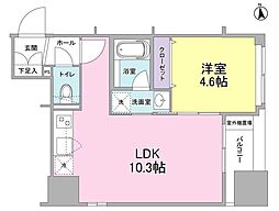 リバーレ東新宿 1LDKの間取図画像