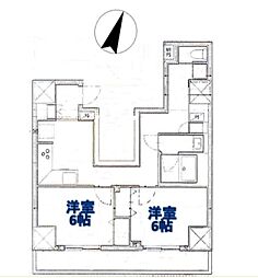 ロイヤル東栄日本橋 2Kの間取図画像