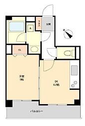 ルクレ初台 3階1DKの間取り