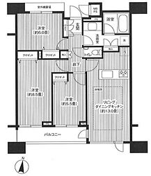 HF白金高輪レジデンス 3LDKの間取図画像