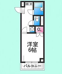 メゾンオリビア 1Kの間取図画像