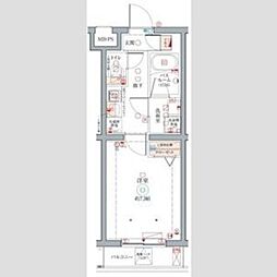 クレヴィスタ柴又 1Kの間取図画像