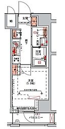 ハーモニーレジデンス山手大塚002 6階1Kの間取り