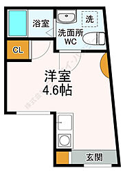 MA Place 参宮橋 4階ワンルームの間取り