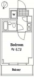 ストークプラザ武蔵小山 1Kの間取図画像
