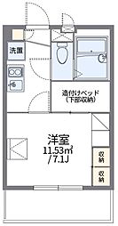 京王相模原線 京王稲田堤駅 徒歩11分の賃貸アパート 2階1Kの間取り