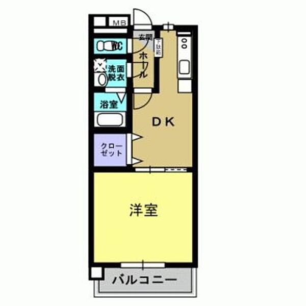 ハッピーフライト 206｜香川県高松市林町(賃貸マンション1DK・2階・40.59㎡)の写真 その2