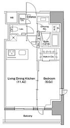 ザ・パークハビオ明大前 1LDKの間取図画像