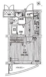ユナイテッドグロー高田馬場 1Kの間取図画像
