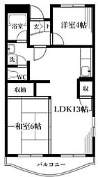 アイランド・ビレッジ 2LDKの間取図画像
