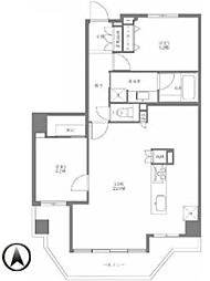 プロスペクト清澄庭園 804 8階2LDKの間取り
