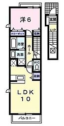 アプローズ 1LDKの間取図画像