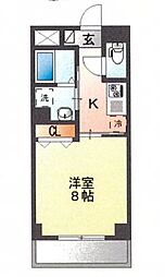フォートレス中村橋 1Kの間取図画像