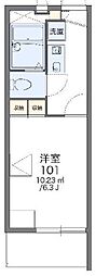 レオパレスMARUKA2 1Kの間取図画像