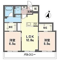 グラン　シエル 00303 ｜ 埼玉県上尾市小泉８丁目12-28（賃貸マンション2LDK・3階・62.25㎡） その2