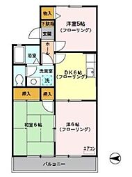 セジュールソフィア3 3DKの間取図画像