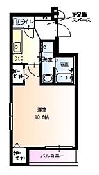 フジパレス山之内2番館 1Kの間取図画像