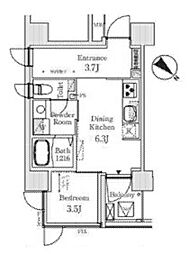 コスモグラシア大塚 1DKの間取図画像