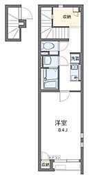 クレイノアダージョ 2階1Kの間取り