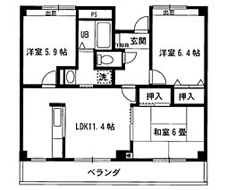 グランシャリオ原宿 3LDKの間取図画像