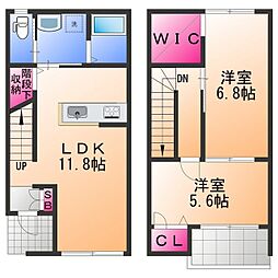 フォレストメゾン高石 2LDKの間取図画像