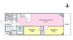 TSレジデンス東川口 2LDKの間取図画像