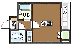 Star Stage 3階ワンルームの間取り
