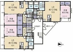 Ange de Bonheur 1階1LDKの間取り