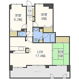 アンピール長尾 3LDKの間取図画像