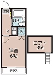 アクセス辻堂 1Kの間取図画像