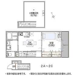 コートアフェクション本八幡 1DKの間取図画像
