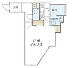 MODULOR上落合 ワンルームの間取図画像