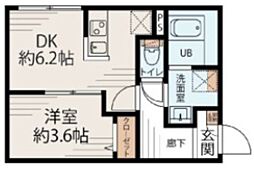 CASALUXE大島 1DKの間取図画像