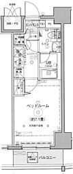 グランフォース横浜伊勢佐木町 1Kの間取図画像