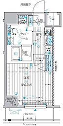 メインステージ三ノ輪3 1Kの間取図画像