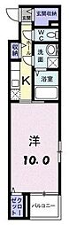 サンナップヒルズSEKI2 1Kの間取図画像