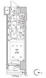 クレイシア板橋本町 1Kの間取図画像