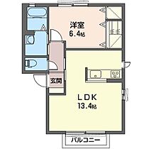 メープルヒルズＡ 00202 ｜ 千葉県柏市篠籠田1369-11（賃貸アパート1LDK・2階・45.20㎡） その2