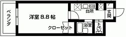 新百合グリーンハウス 1Kの間取図画像
