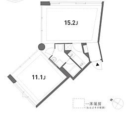 渋谷区東2丁目マンション 2Kの間取図画像