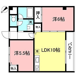 Ｒｏｉ　Ｒａｆｆｉｎｅ 3階2LDKの間取り