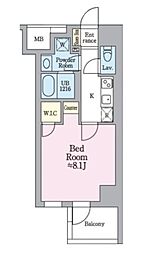 Ｉｄｅａｌ Ｎｏｂｌｅ 10階1Kの間取り
