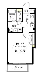 ボナール 1Kの間取図画像