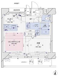 メインステージ両国駅前 1LDKの間取図画像