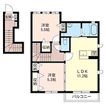 クレアージュ　Ｂ 00201 ｜ 茨城県水戸市千波町2051-5（賃貸アパート2LDK・2階・58.57㎡） その2