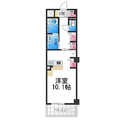 サニーキャンプ東雲1 1Kの間取図画像
