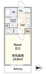 エテルノヴァローレ西千葉 1階1Kの間取り