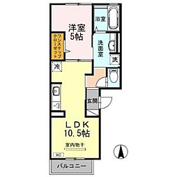 エトワール 1LDKの間取図画像